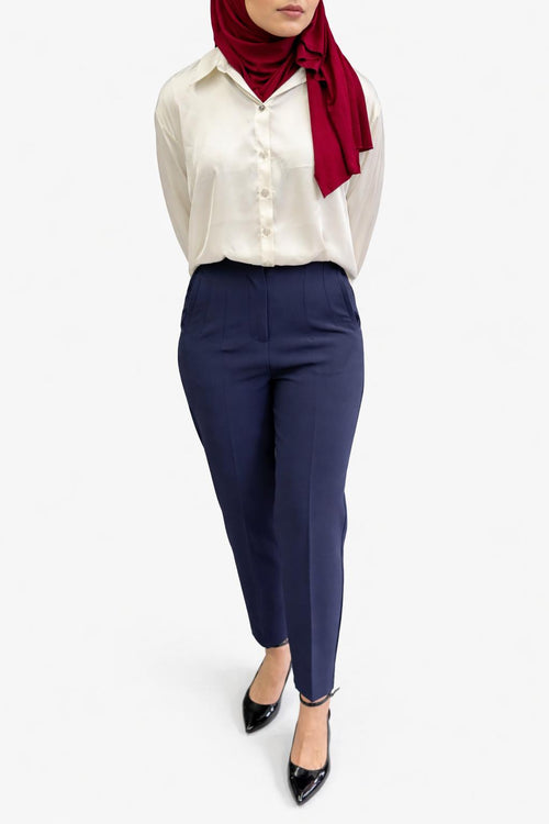 Elegante High-Waist Stoffhose