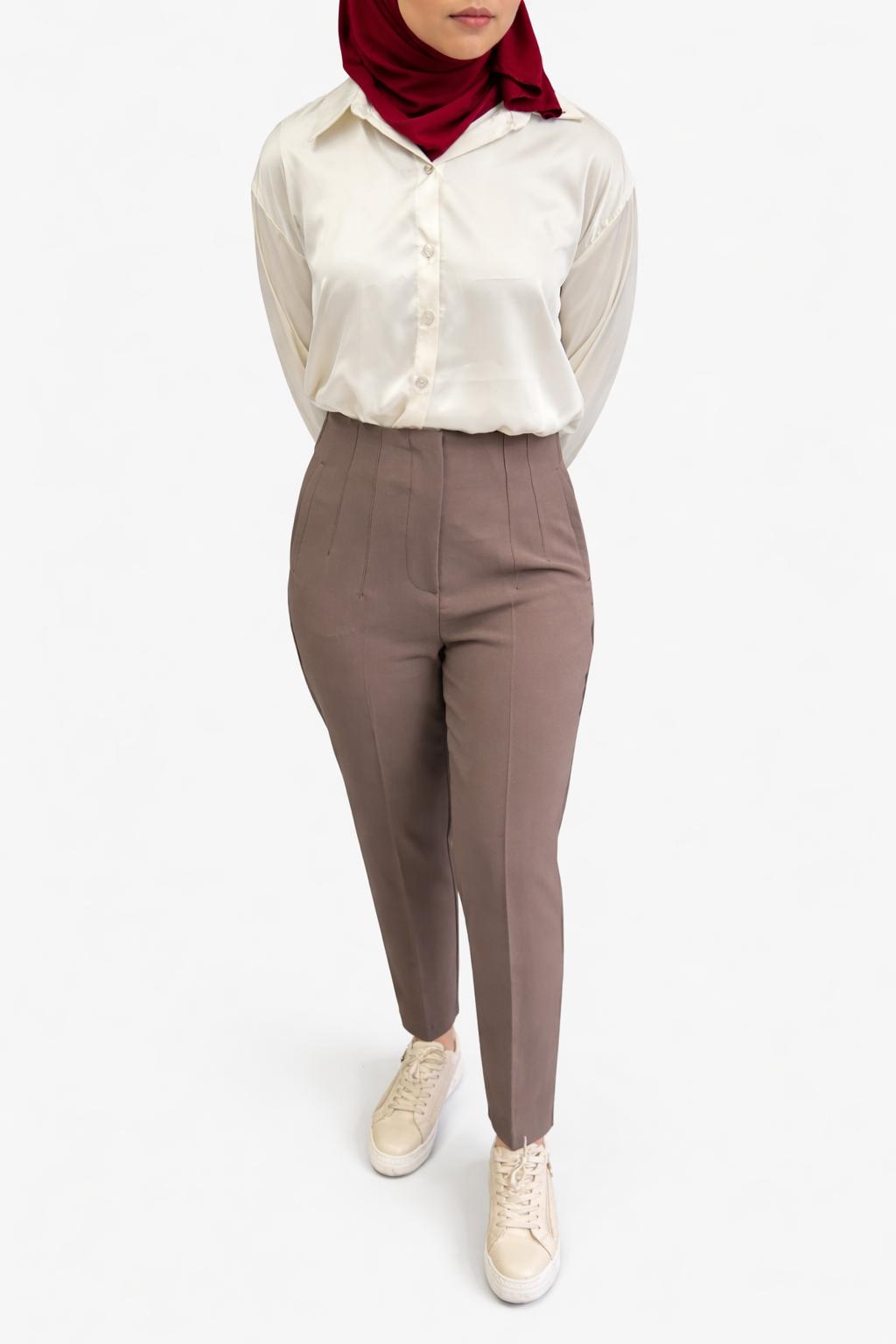 Elegante High-Waist Stoffhose